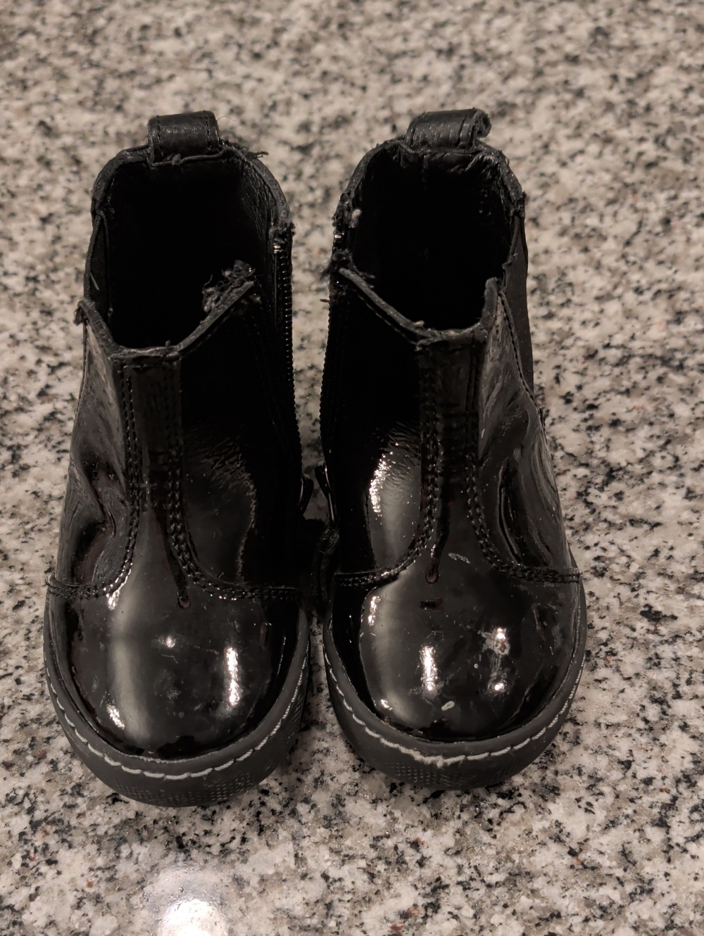 Freshly Picked Black Patent Kids Chelsea Boots